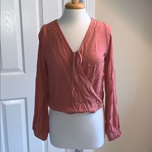 Hollister - Long Sleeve Top - Crop - Rust- NWT - M